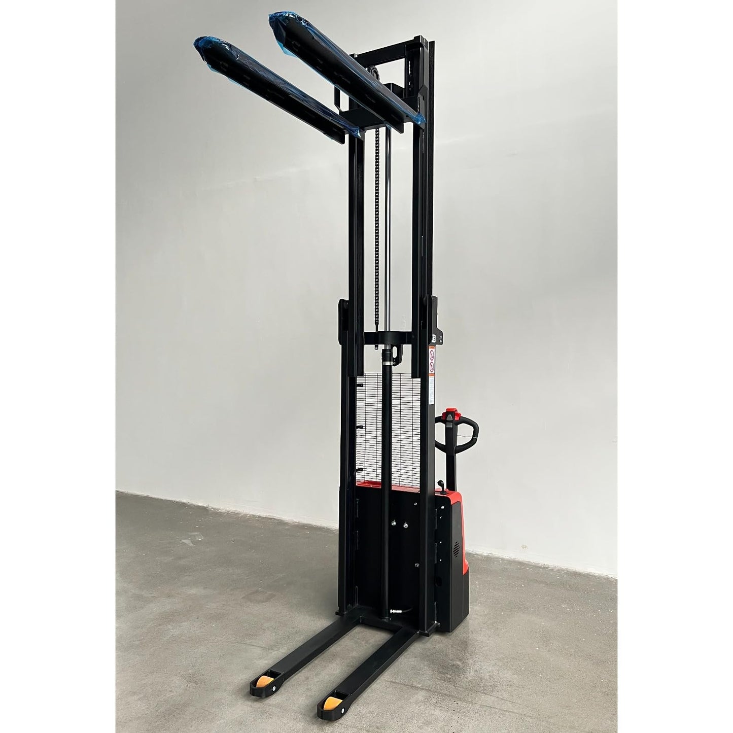 Electric Pallet Lift Support Truck, Battery Powered Forklift Stacker Equipment, Walk Behind Hydraulic Stacking Machine, Warehouse Material Handling Equipment, Pallet Lifting System