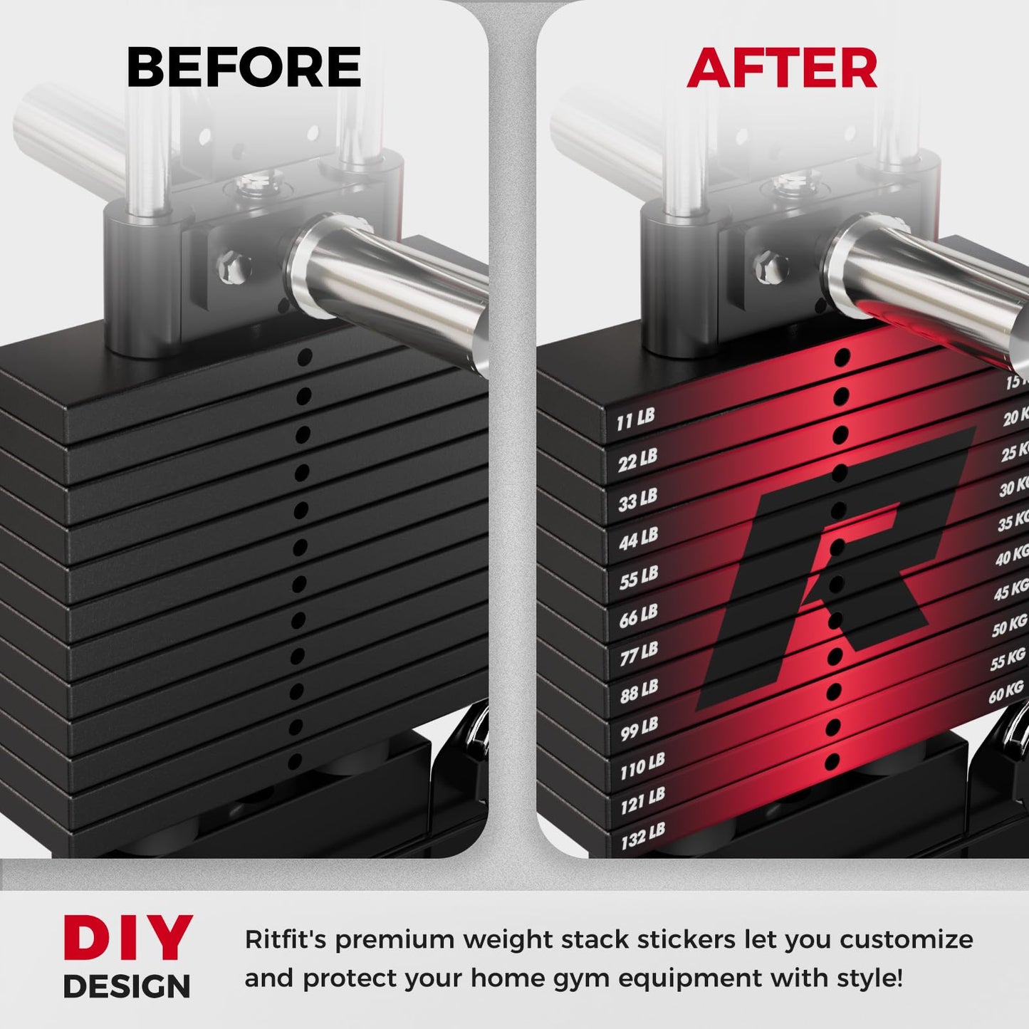 RitFit M1 Pro Smith Machine with LAM1 Adjustable Lever Arm Attachment, All-in-One Power Cage, Power Rack with LAT Pulldown & Cable Crossover System for Home Gym(Red with Weight Stack)