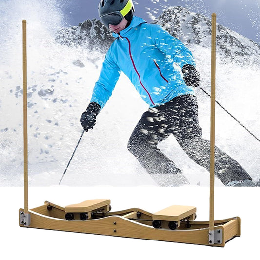 Thigh Master/Ski Training Machine, Wood Thin Leg Exercise Strength Trainer, Fitness Hip Exerciser Equipment, Pelvic Floor Strengthener