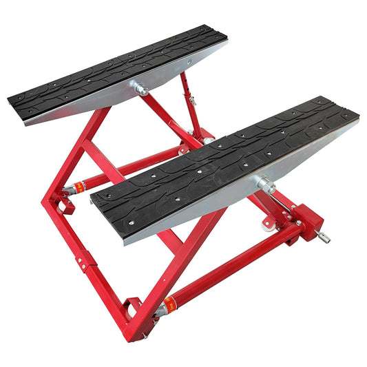HQHAOTWU Portable Turbine Car Lifter 3306 LBS Capacity, 5.9-22.8 in Adjustable Height Scissor Lift for Auto Maintenance Heavy Lifting, Three Working Width with Casters