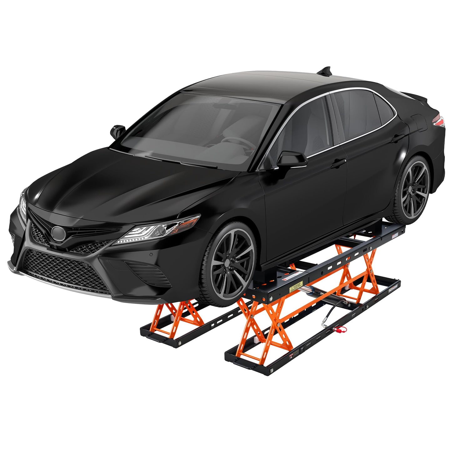 SPECRAFT 5000 LBS Portable Car Lift, Heavy-Duty Hydraulic Quick Jack with 20.1" Max Height, Multi-Safety Lock Bars & Wheels, Adjustable Scissor Lift for Cars, SUVs, Light Trucks, Garage Use, Black