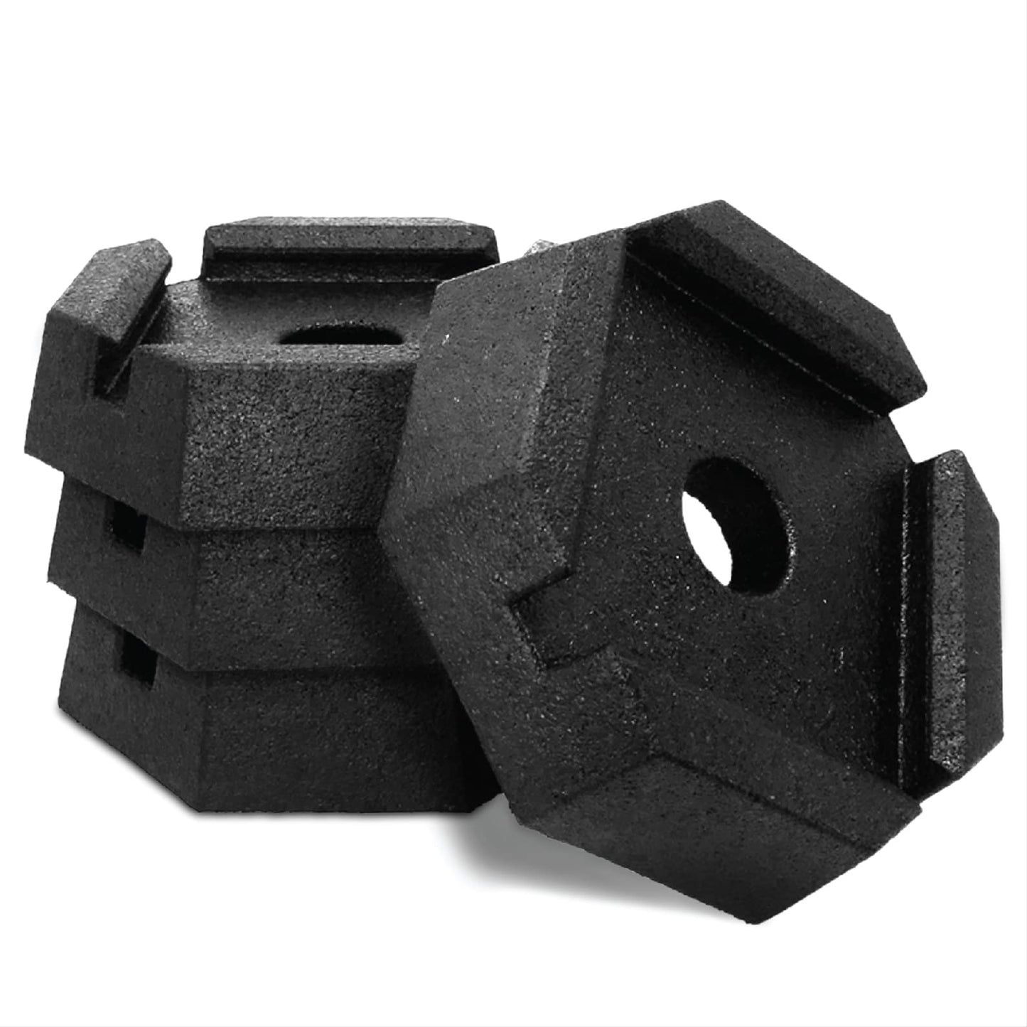 SnapPad Xtra RV Leveling Pads - Permanent Jack Stabilizers for RVs - 6" Square Leveling Jack Pads for LCI Leveling System - Heavy Duty Replacement for Blocks - Made in The USA (Square 6 4-Pack)