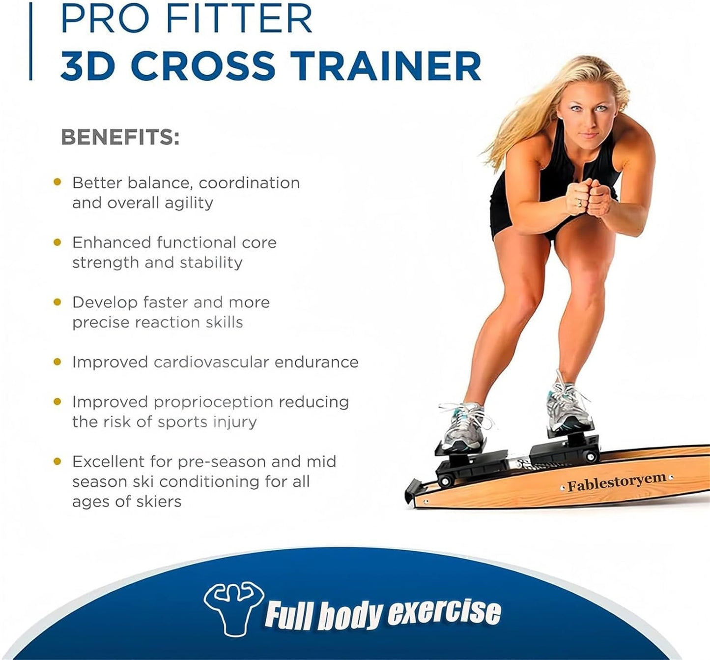 Ski Machine，Ski Simulator， Indoor Simulation Ski Rowing Aerobic Equipment with Walking Stick and Floor Matfor
