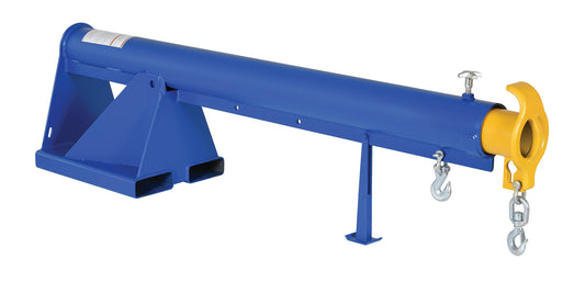 Vestil LM-1T-4-11 Steel Telescoping Lift Boom 11 In. Fork Pocket Center 4,000 Lb. Capacity Blue and Yellow
