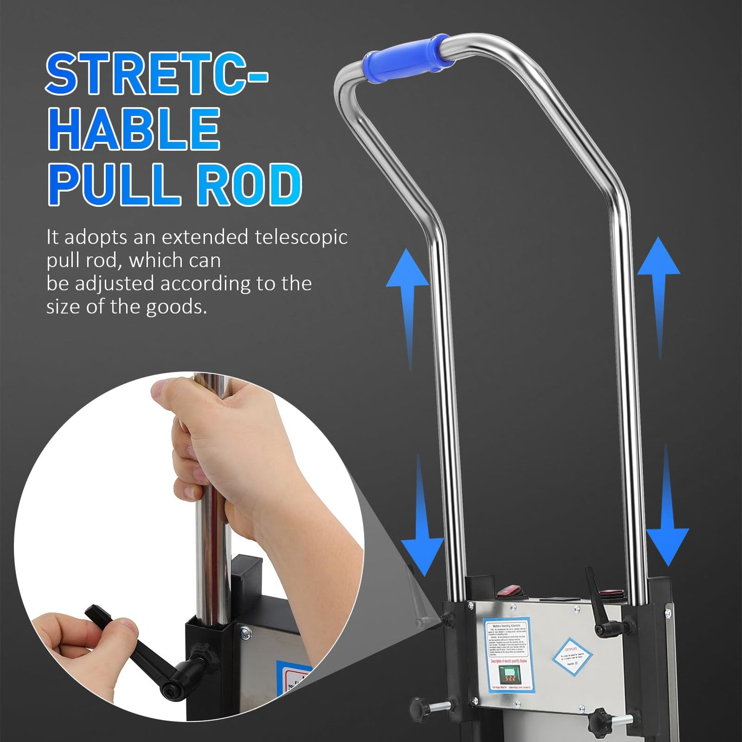 UKCOCO Electric Stair Climbing Hand Truck : 880lbs 1200w Heavy Duty Electric Stair Climber with Telescopic Handle for Moving Furniture and Appliances