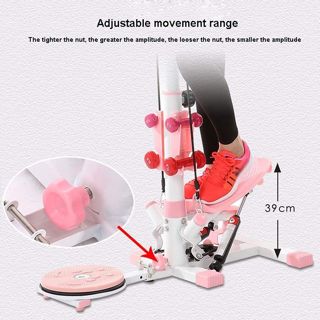 Mini-Stepper Swing Stepper Mini Stepper with Handle Bar and Twist Machine Home Stair Step Machiner Multifunctional Fitne