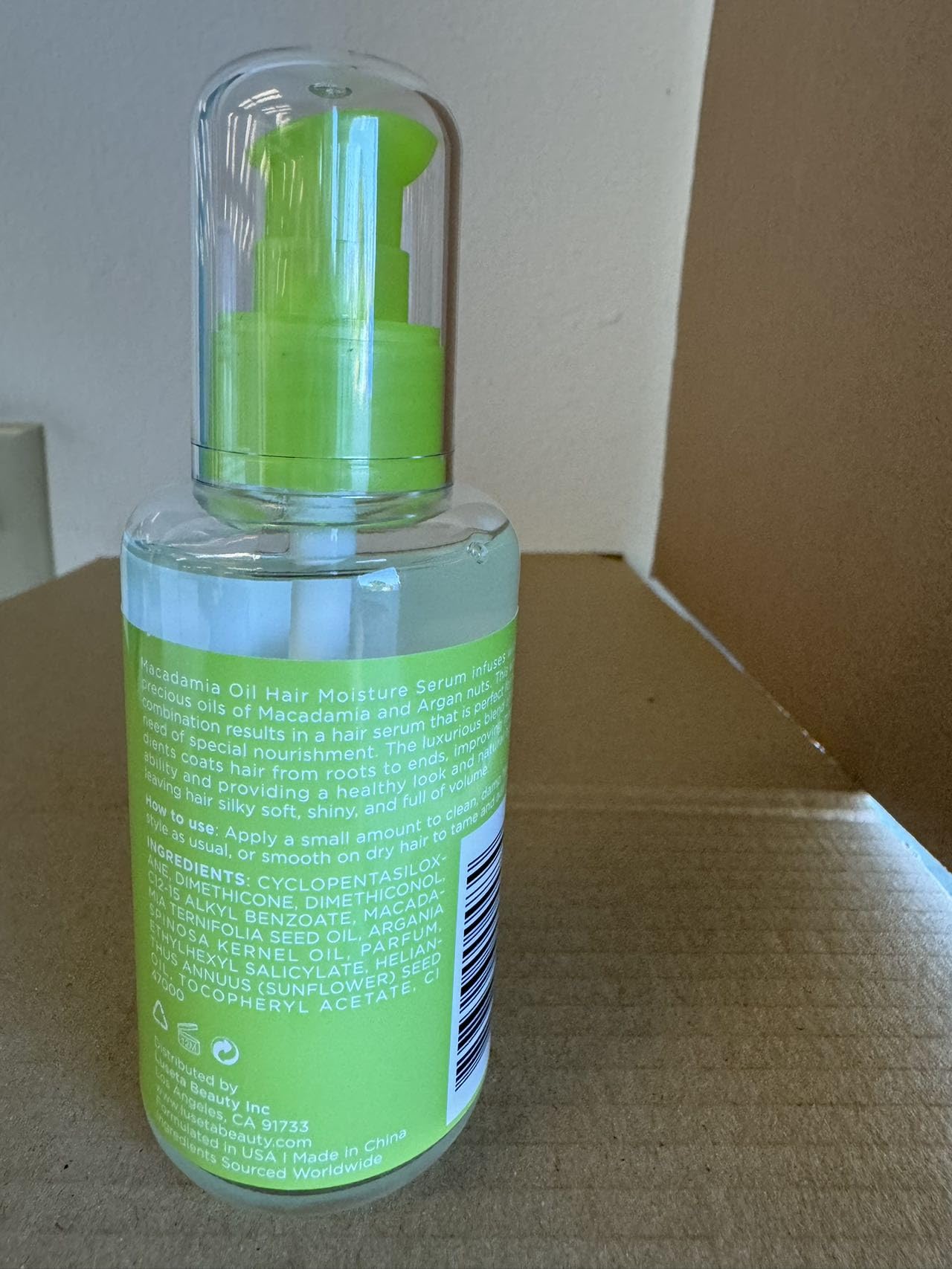 Luseta Macadamia Oil Hair Moisture Serum Nourishing & Revitalizing for Normal and Dry Hair 3.38oz