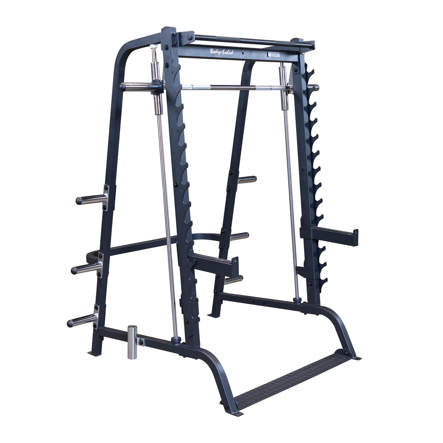 Body-Solid (GS348B) Precise 7° Angle Smith Machine Home Gym - Strength Training Equipment with Adjustable Safeties, Squat Rack Cage, Half Rack & Weight Cage Power Rack - for Amateurs & Professionals