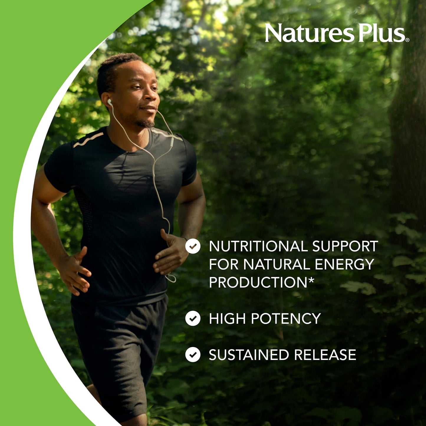 NaturesPlus Biotin & Folic Acid (Folate) - 30 Sustained Release Tablets - Vitamin B Complex for Energy, Beauty, Metabolism & Immune Health - Supports Healthy Skin, Nails & Hair - 30 Servings