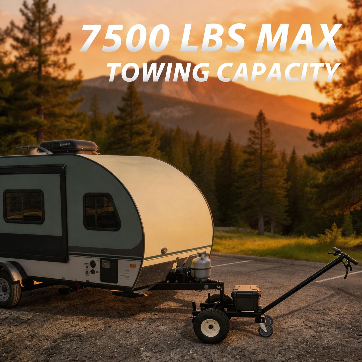 MUSEPT Electric Trailer Dolly 1200W 4409 lbs Trailer Mover for RV Camper Cargo Trailers with 48V 20Ah AGM Battery and Adjustable 2 in Ball