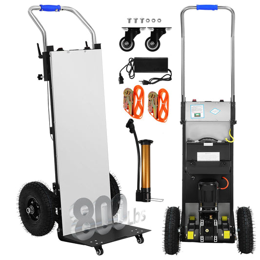 Electric Stair Climbing Dolly: 1200W 880lbs Load Motorized Hand Truck with Telescopic Handle - 3 Mode Folding Stair Climber Hand Trucks for Moving Furniture Fridge Appliance