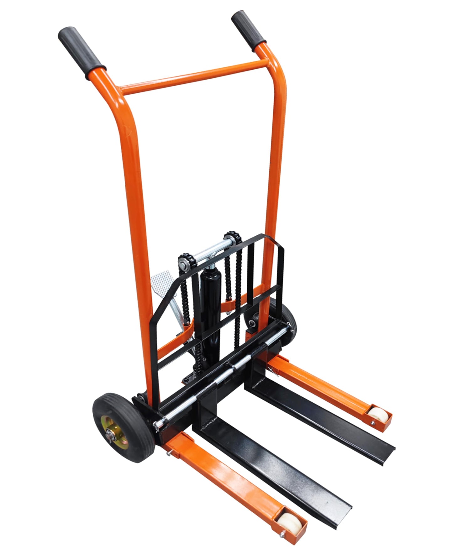 INTSUPERMAI Manual Stacker Hand Pallet Truck - 400lb Lifting Capacity, 35.4" Lift Height, Hydraulic Forklift for Warehouse, Factory, Supermarket & Exhibition Halls