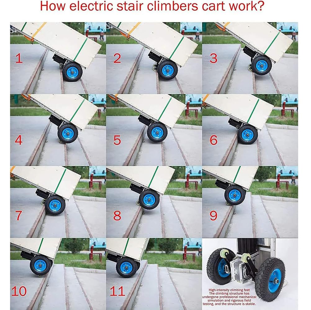Electric Stair Climber - Heavy-Duty Motorized Dolly with 1200W Motor for Effortless Transport on Straight & Curved Stairs