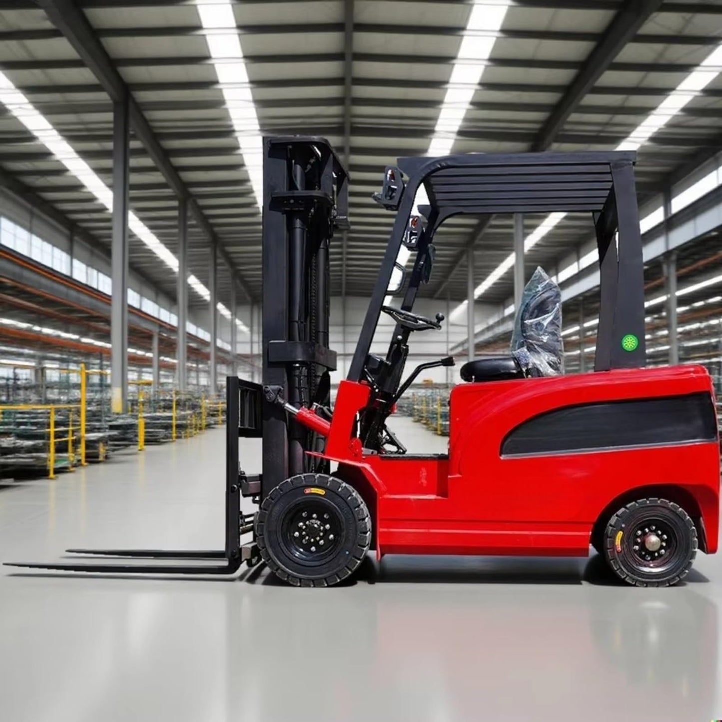 Electric Forklift Pallet Stacker – High-Capacity Forklift for Logistics and Warehouse Handling – 1 to 3 Ton Lifting Capacity, Compact Design for Narrow Aisles
