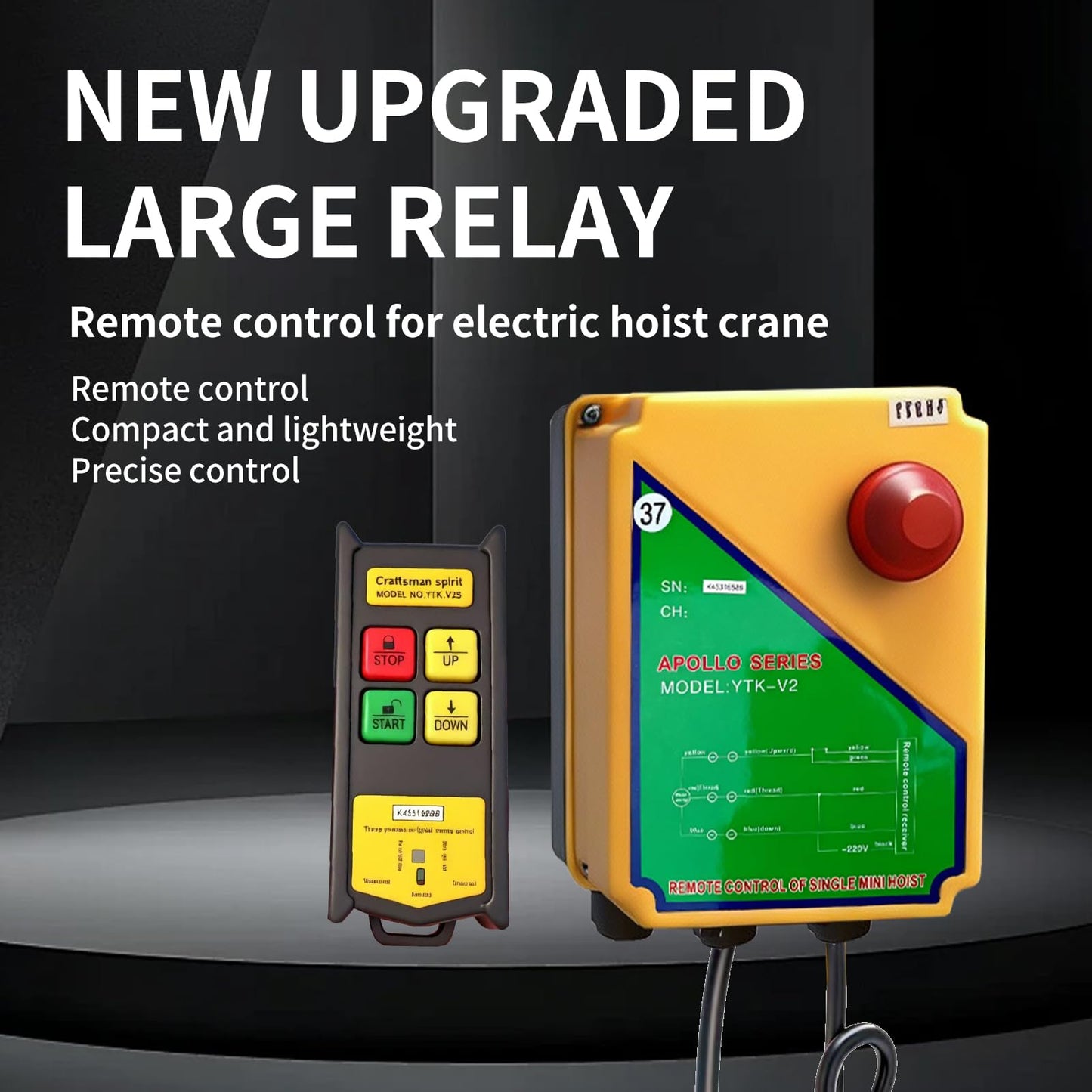 2200lbs Electric Hoist with Wireless Remote Control,110v Electric Hoist with Remote Control, 40ft/20ft Lifting Height & Motor, Lift Hoist for Factories Warehouses Construction Site Attic