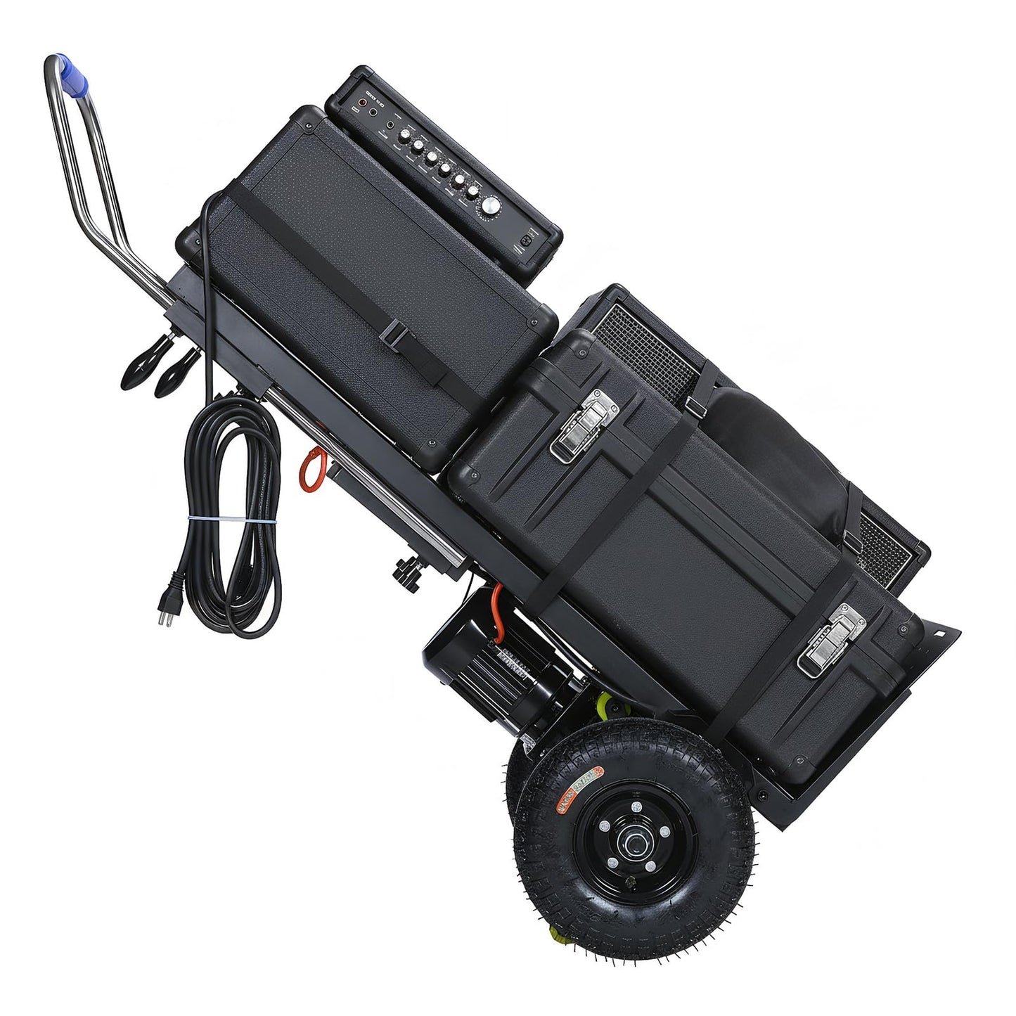 Generic Electric Stair Climbing Cart Hand Truck 880lbs Load Capacity Heavy Duty Stair Climbing Dolly 1500W Motor with Rope for Moving Warehouses Delivery Workers