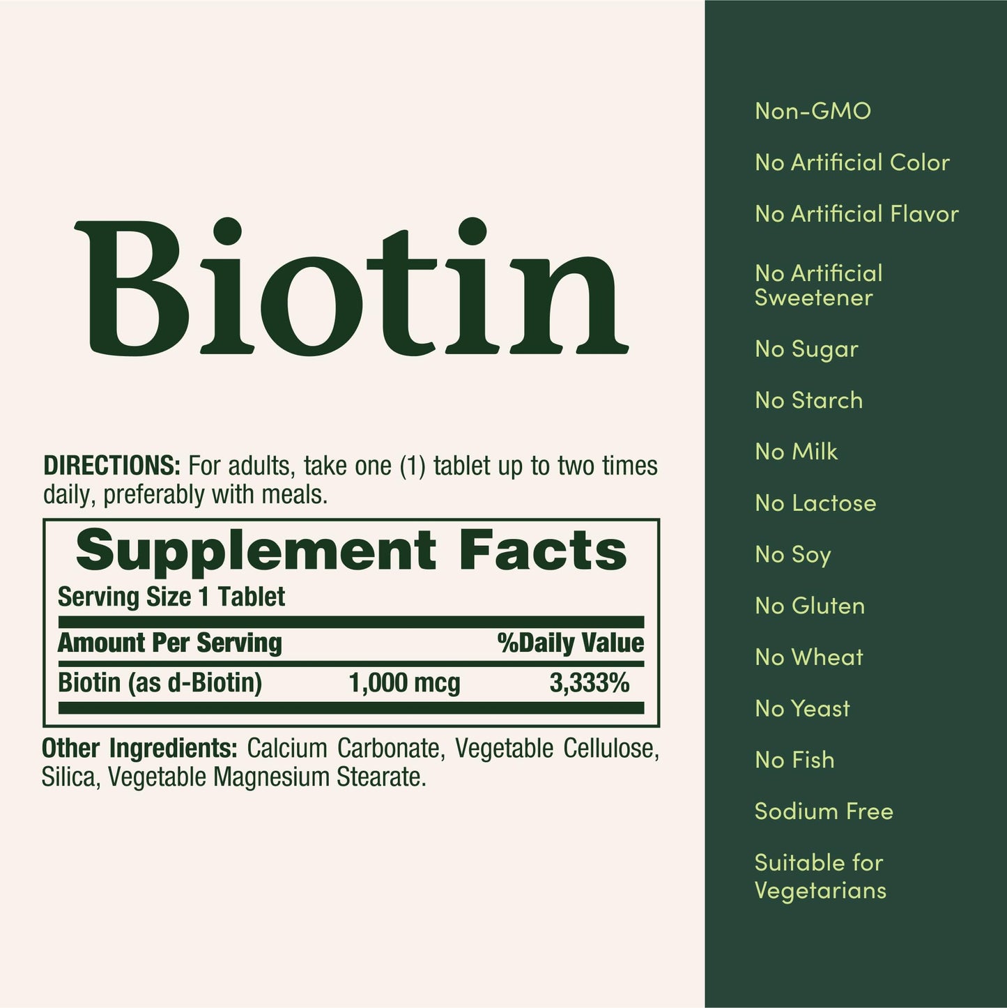 Nature's Bounty Biotin, Supports Metabolism for Energy and Healthy Hair, Skin, and Nails, 1000 mcg, 100 Tablets