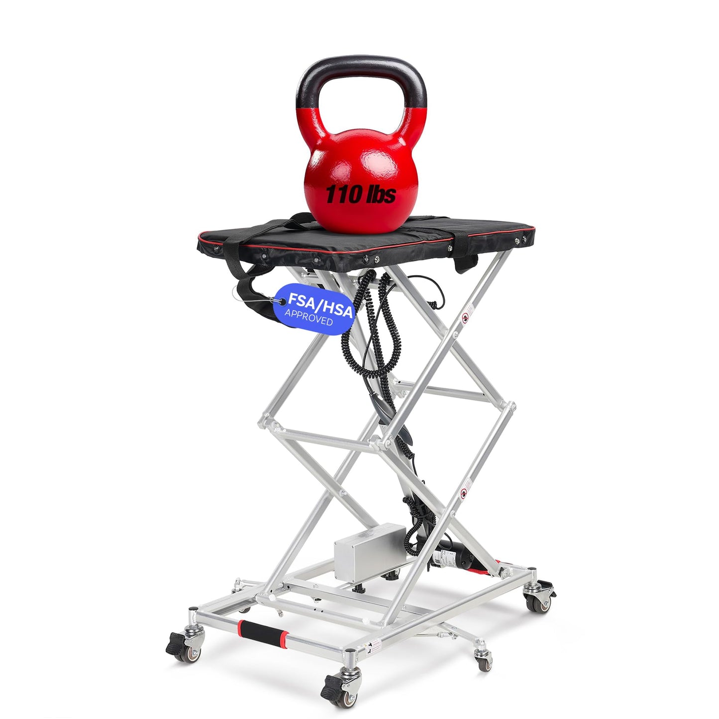 Culver Portable Lift for Electric Wheelchairs, Lightweight and Foldable Electric Chair Lift, Wheelchair Lift for Car, Motorized Wheelchair Scissor Lift, only 25Lbs, 4000N Motor Power, Lifts 110Lbs