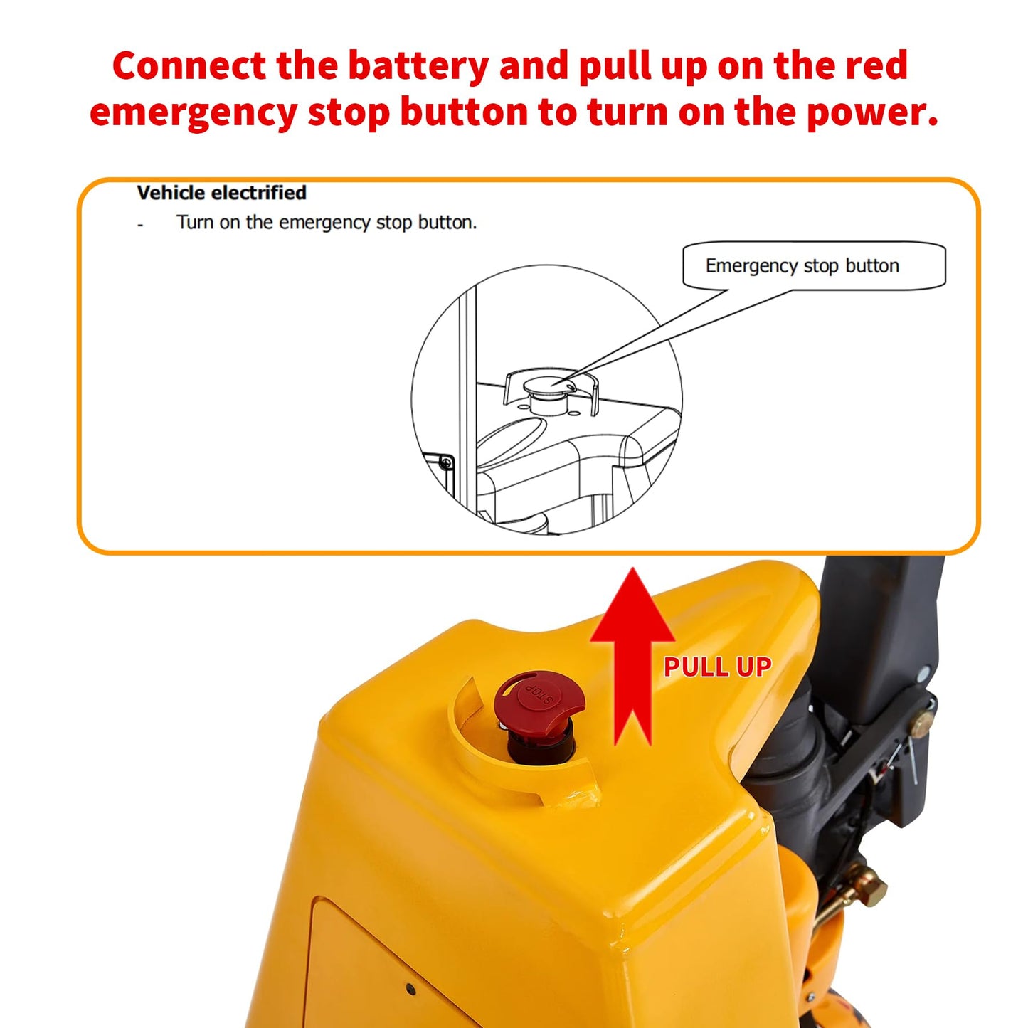 APOLLOLIFT Electric Pallet Jack Truck, 3300Lbs Capacity Powered Pallet Truck 48" x 27" Forks, Lithium Battery Pallet Lift with Multi-Function Handle 2PC