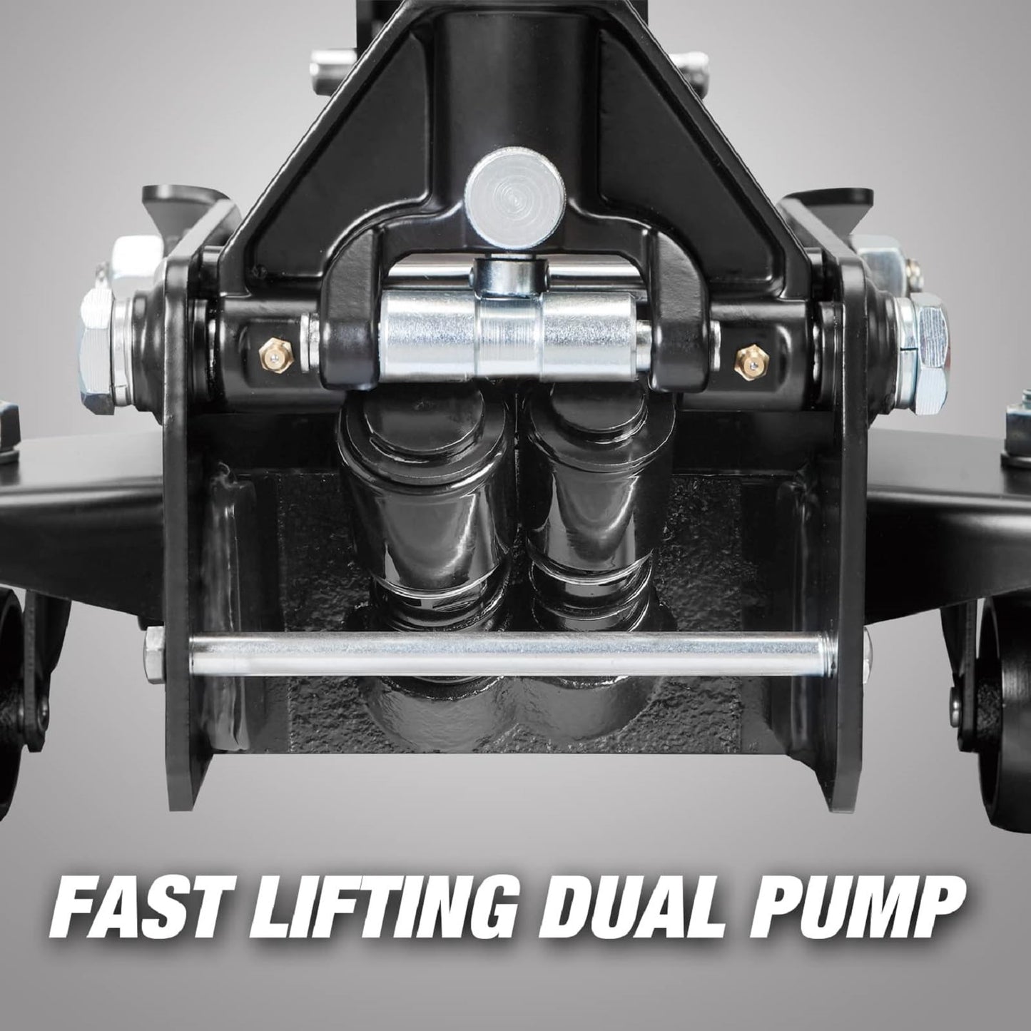 Road DAWG Hydraulic Low and High Profile Professional Grade Foldable Garage Service/Floor Jack with Quick Lift Pump, 3 Ton (6,600 lb) Capacity, Black