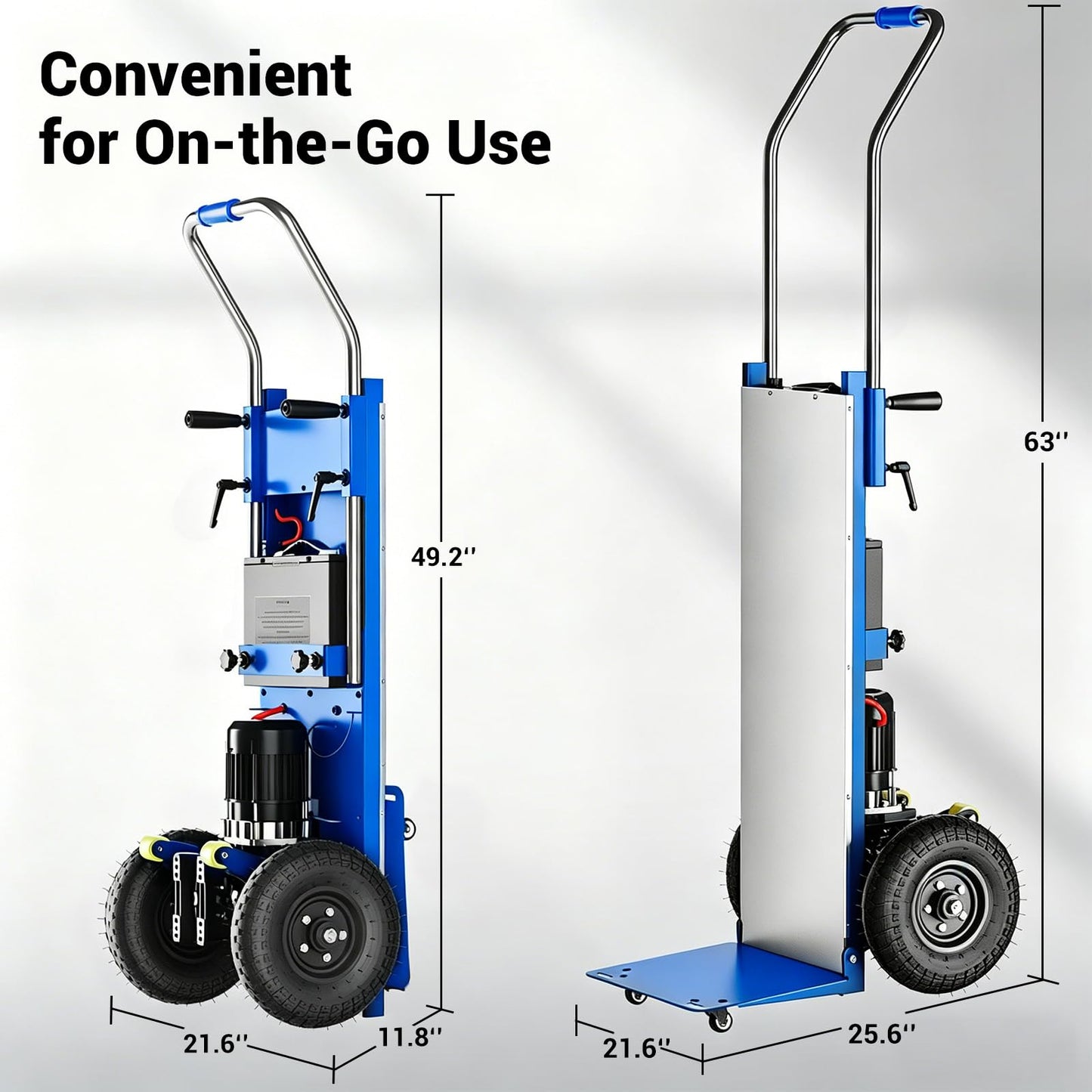 Electric Stair Climbing Dolly, Powered Hand Trucks 1300W Heavy Duty Stair Cart with Safety Rope for Furniture Logistics Warehouse