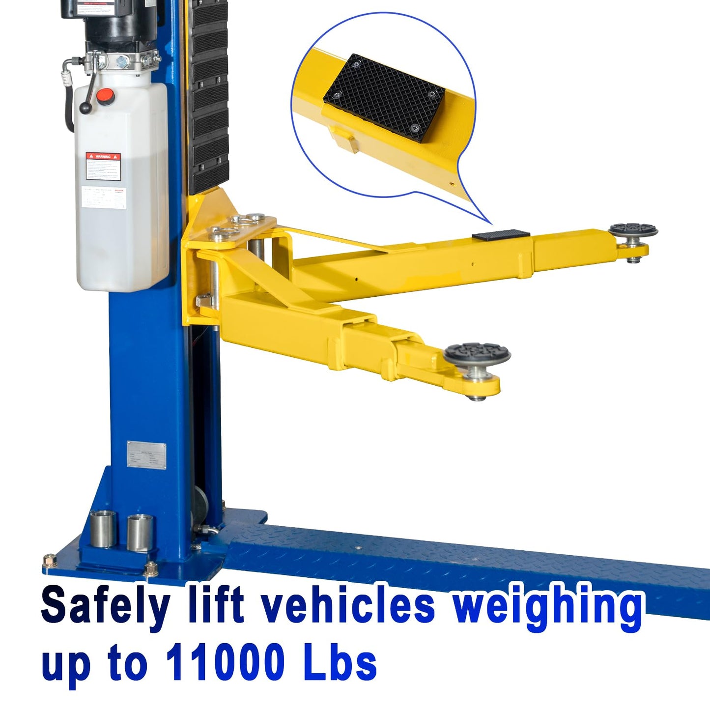 BILT HARD 11000lbs 2 Post Car Lift, Clear Floor Auto Lift with 220V 3HP Motor & Double Lock Release for Home Garage and Auto Shop