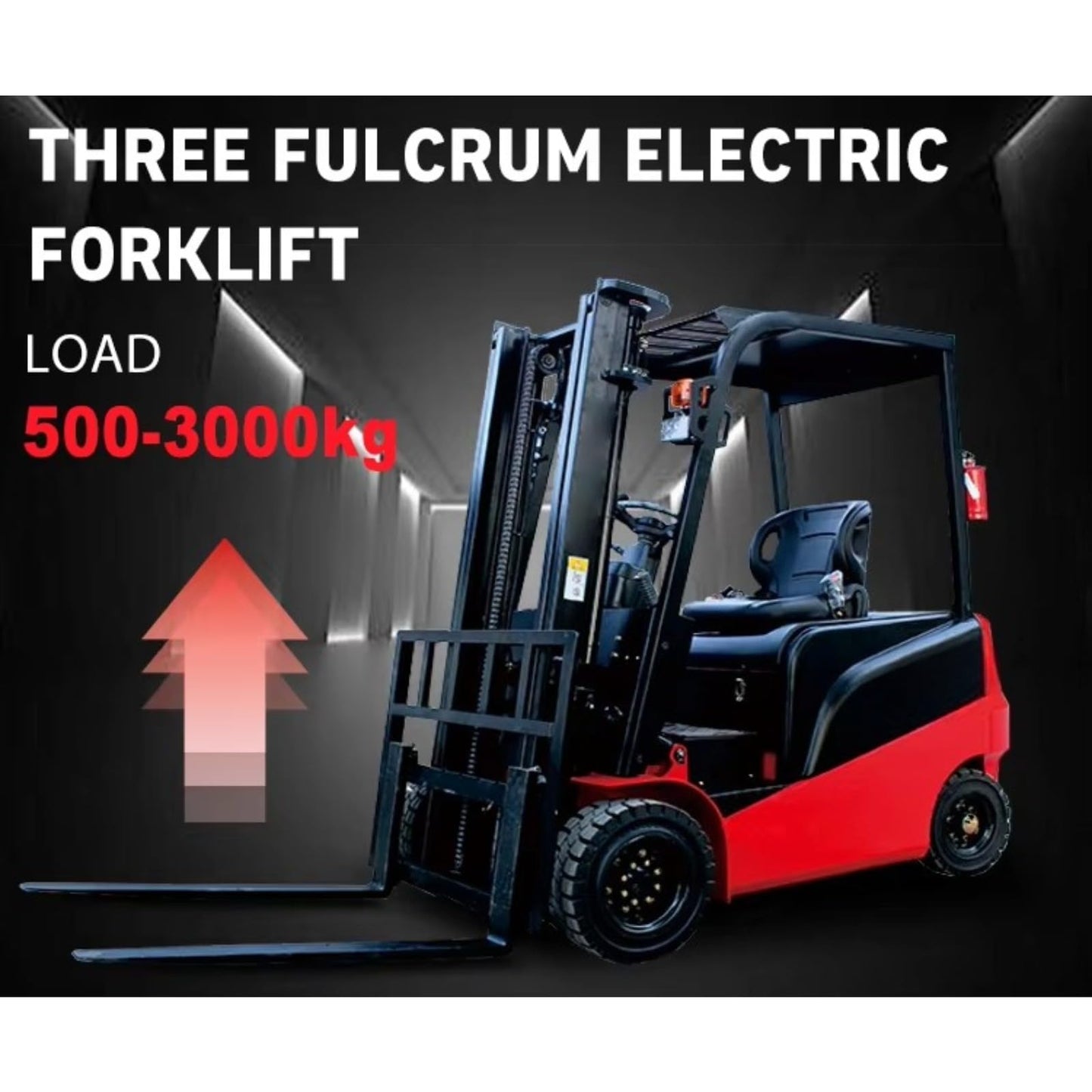 Electric Forklift Stacker – High-Capacity Electric Forklift for Express Logistics – 1 to 3 Ton Capacity, Compact Lift for Narrow Aisles and Tight Spaces