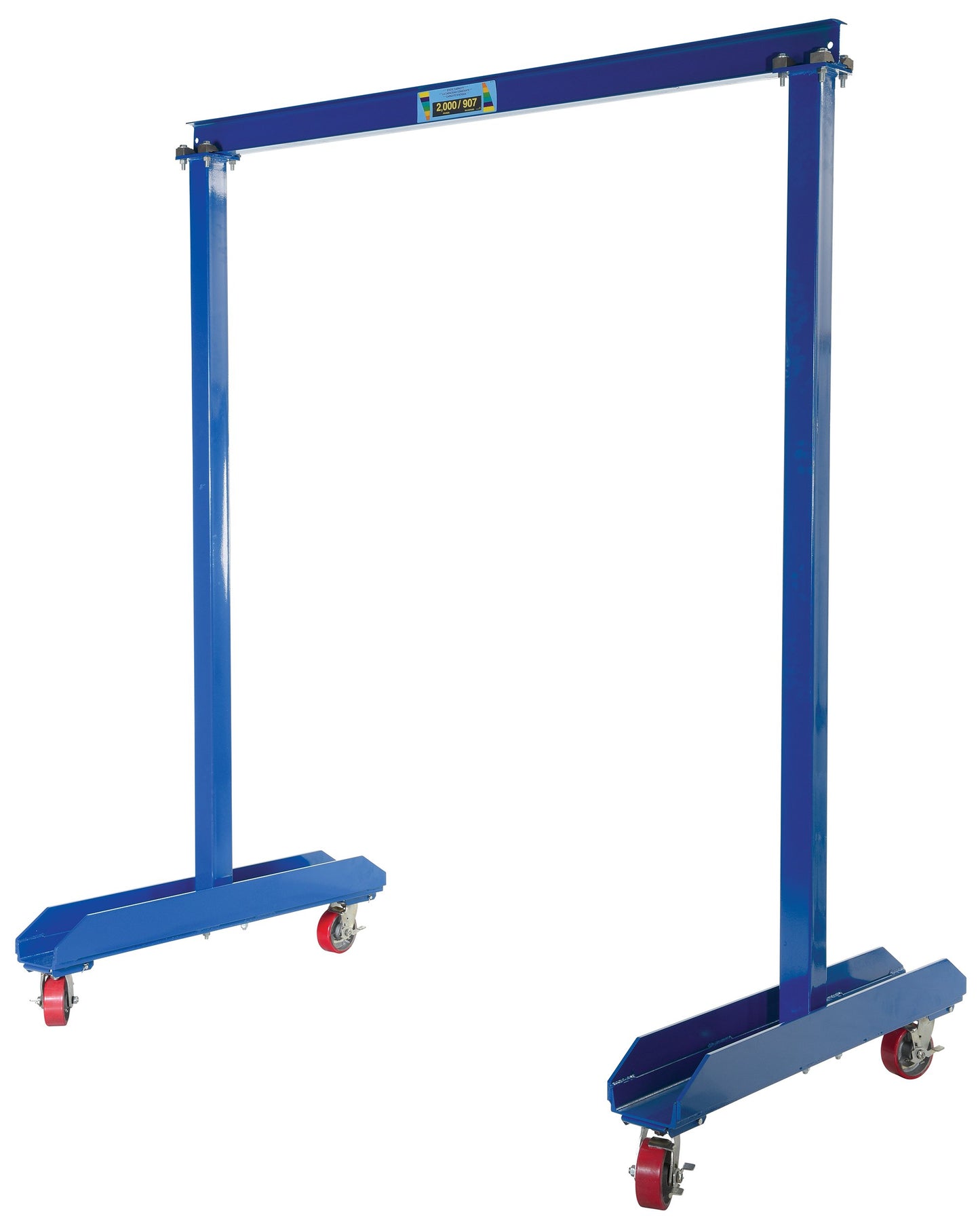 Vestil FPG-20 Steel Portable Work Area Gantry Crane 80-1/2 in. x 47-3/4 in. x 94 in. 2,000 Lb. Capacity Blue