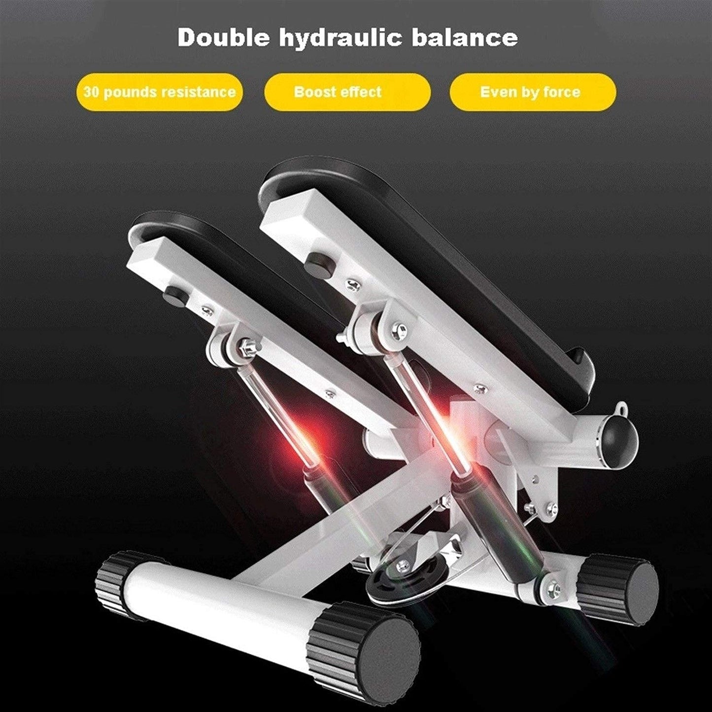 Mini-Stepper Swing Stepper Mini Stepper Home Twist Stair Stepper Hydraulic Mute Climber Step Machines Stepper Exercise Equipment with Resistance Bands and Anti-Slip Mat Efficency