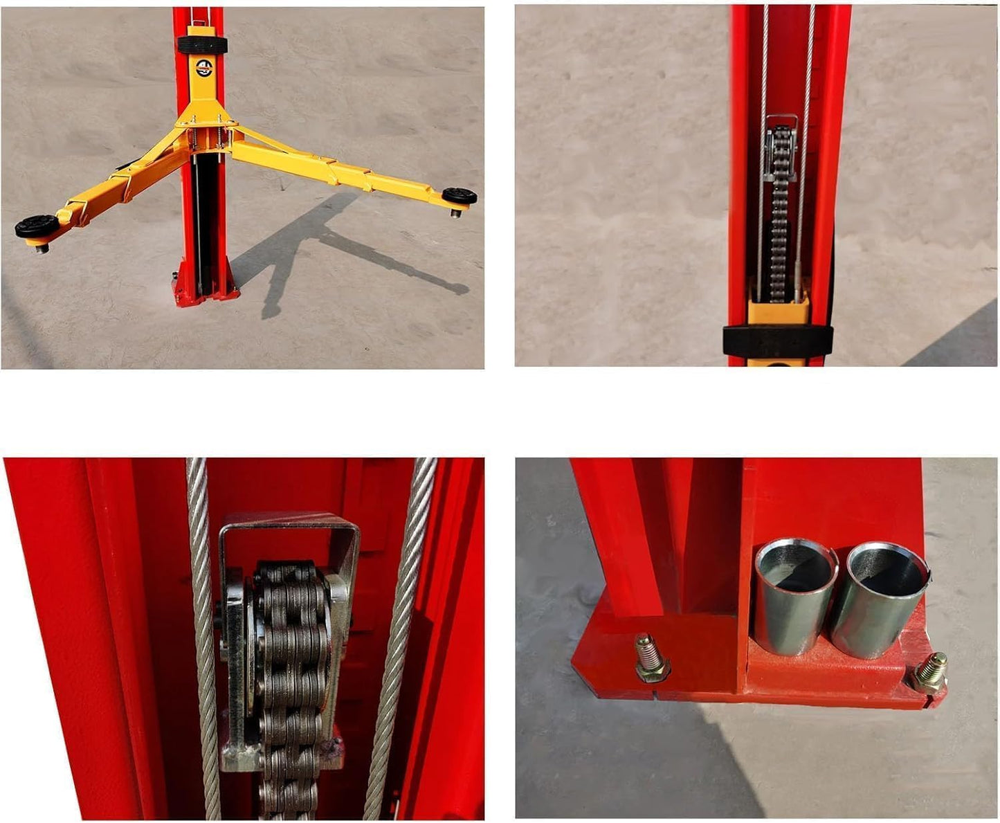 AK-M120 2 Post Lift Auto/Car Turck Hoist with 12000Lbs Lifting Capacity Shop Garage Equipment (Extra Height 167 Inch/4.235 M) (RED)