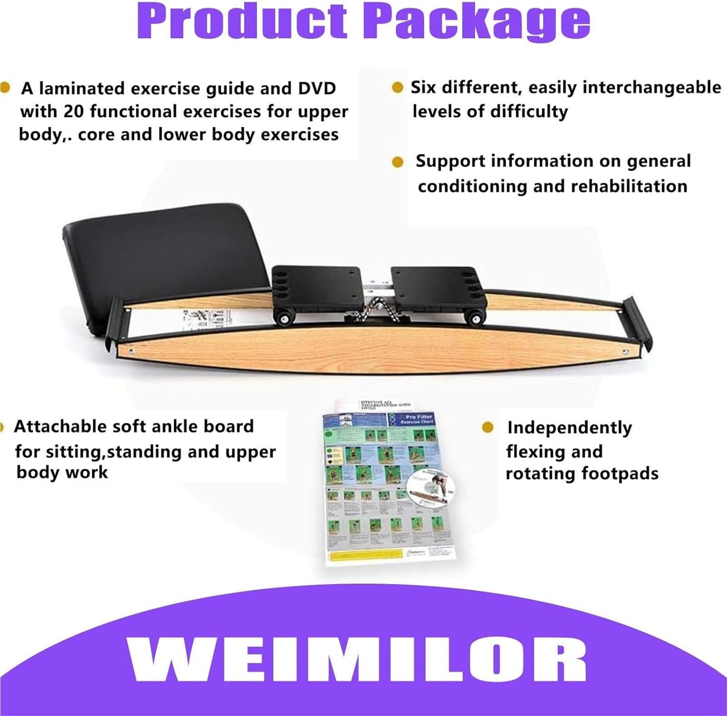 Ski Machine，Ski Simulator， Ski Exercise Equipment Strength and Balance Training Tool Set