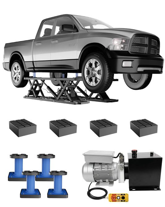 Garvee 5000 LBS Portable Car Lift, Heavy Duty Carbon Steel Truck Lift with 26.8" Max Lift Height, Adjustable Scissor Lift for Cars, SUVs & Light Trucks