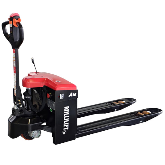 Millilift Electric Pallet Jack, 3300LB Capacity,Heavy-Duty Forks 45"x21", Powerful Drive Motor, 24V 40AH LiFePO4 Battery with Built-in Charger, 2–4H Runtime, for Warehouse,Logistics Company