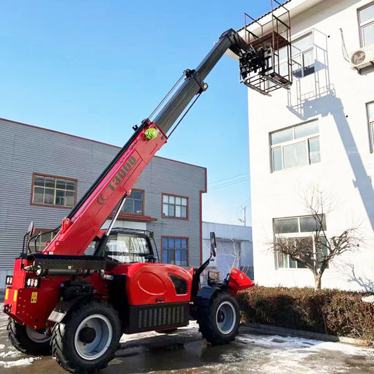 High-Reach Telescopic Forklift Loader, Rough Terrain Forklift – 4–10m Telehandler for Construction, Mining & Warehouse Use
