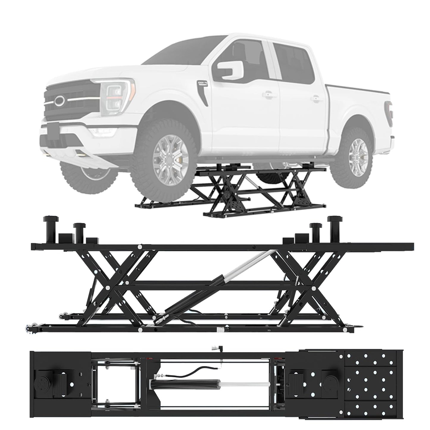 COZONY 5000LBS/2.3Ton Portable Car Lift-Folding Quick Hydraulic Vehicle Lift with 120V Power Unit,Car Scissor Lift for Home Garage Automotive Repair, Fits SUVs, Light Trucks,Sedans