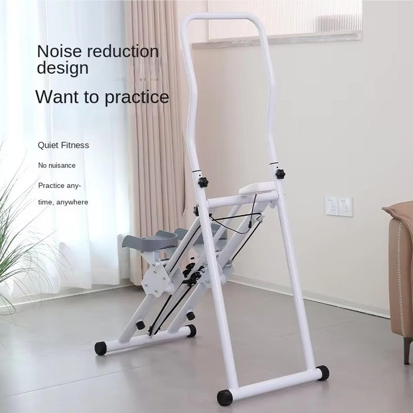 Vertical Climber Machine with LCD, Foldable Vertical Climber Exercise Machine for Home Gym, Stair Stepper Machine for Full-Body Workout, Adjustable Handlebars, Easy to Assemble