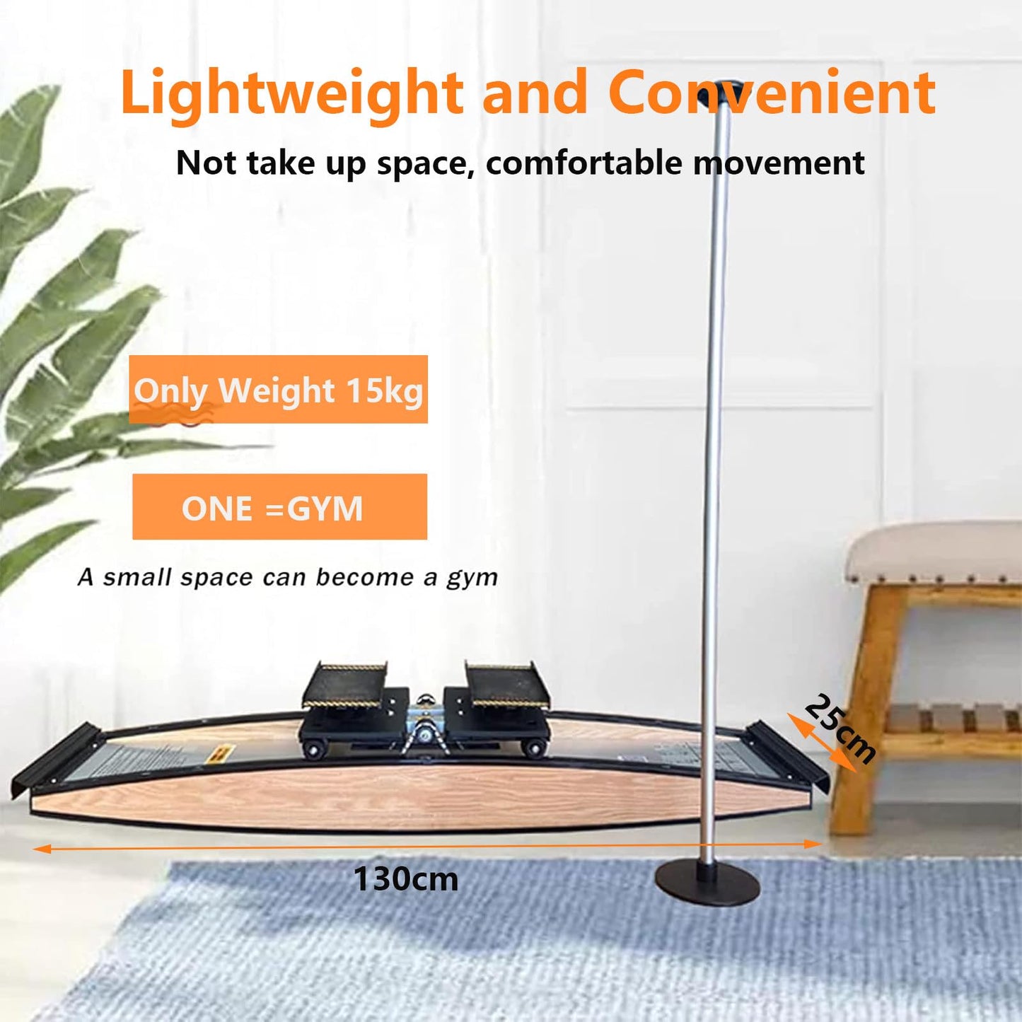 Ski Training Machine - 2 in 1 Ski Simulator for Leg Strength Exercise, Fitness Equipment with Ski Rods and Mats for Effective Home Workouts