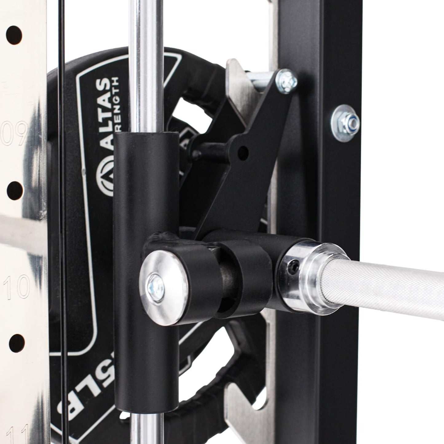 Altas Strength Folding Home Gym Smith Machine with Pulley System Gym Squat Rack Weight Bar Upper Body Strength Training Leg Developer Commercial Fitness Equipment Included Accessories 3107