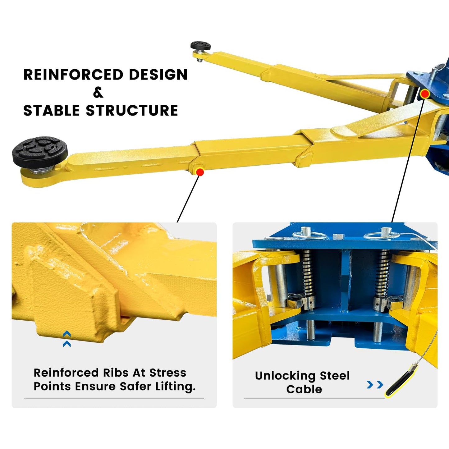 DMC-FPPS 220V Two Post Car Lift 11,000 LBS, Single-Sided Unlocking Heavy Duty Floor Plate 2 Posts Auto Hoist Truck Lift for Garage 3 Year Warranty