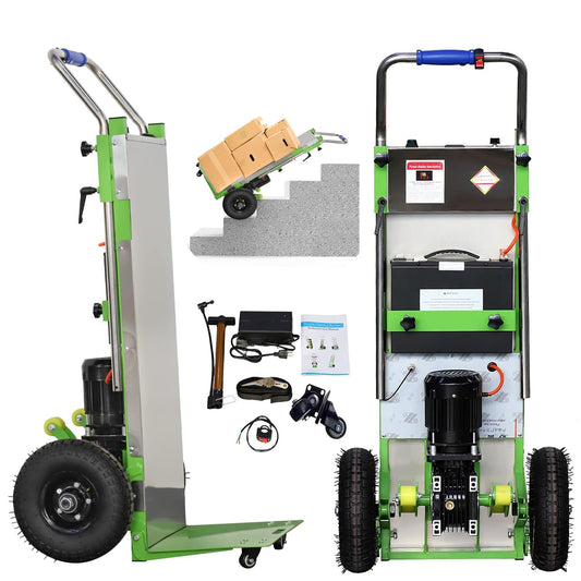 ZLPOWER Electric Stair Climbing Hand Trucks Heavy Duty Dolly Cart for Moving 880lb Max Capacity 1200W Motor Power Folding Furniture Climber Trolley Battery Powered for Family Removal Warehouse