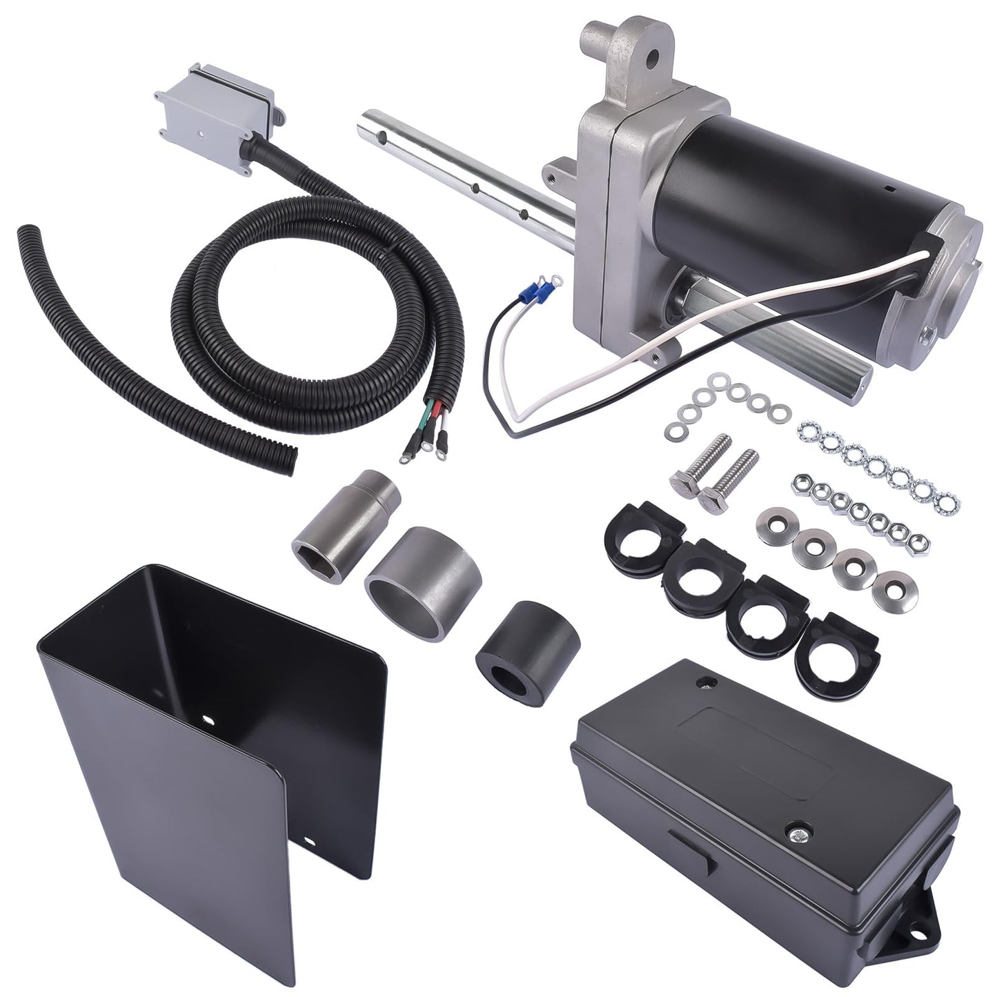 Woosphy 1824200100 Electric Powered Trailer Jack Kit Replacement for 12000 Lbs Landing Gear Single Speed 12VDC