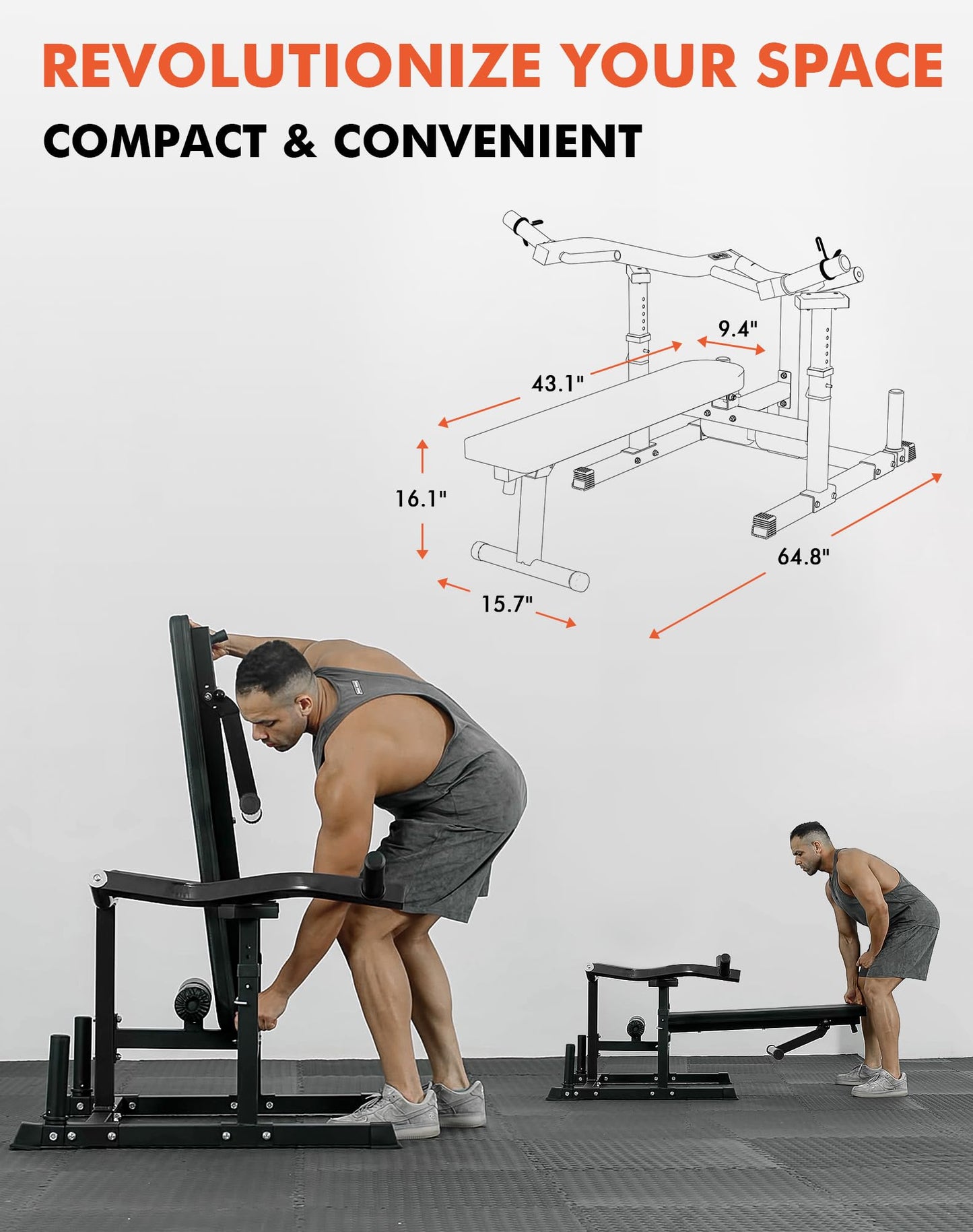 GMWD Chest Press Machine, Bench Press Machine with Independent Converging Arms, Adjustable Flat Incline Bench for Chest, AB Workouts, Shoulder Home Gym Equipment