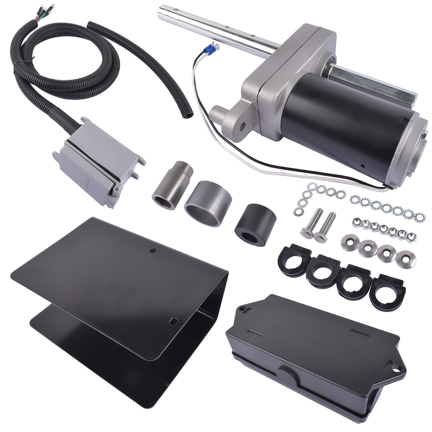 Woosphy 1824200100 Electric Powered Trailer Jack Kit Replacement for 12000 Lbs Landing Gear Single Speed 12VDC