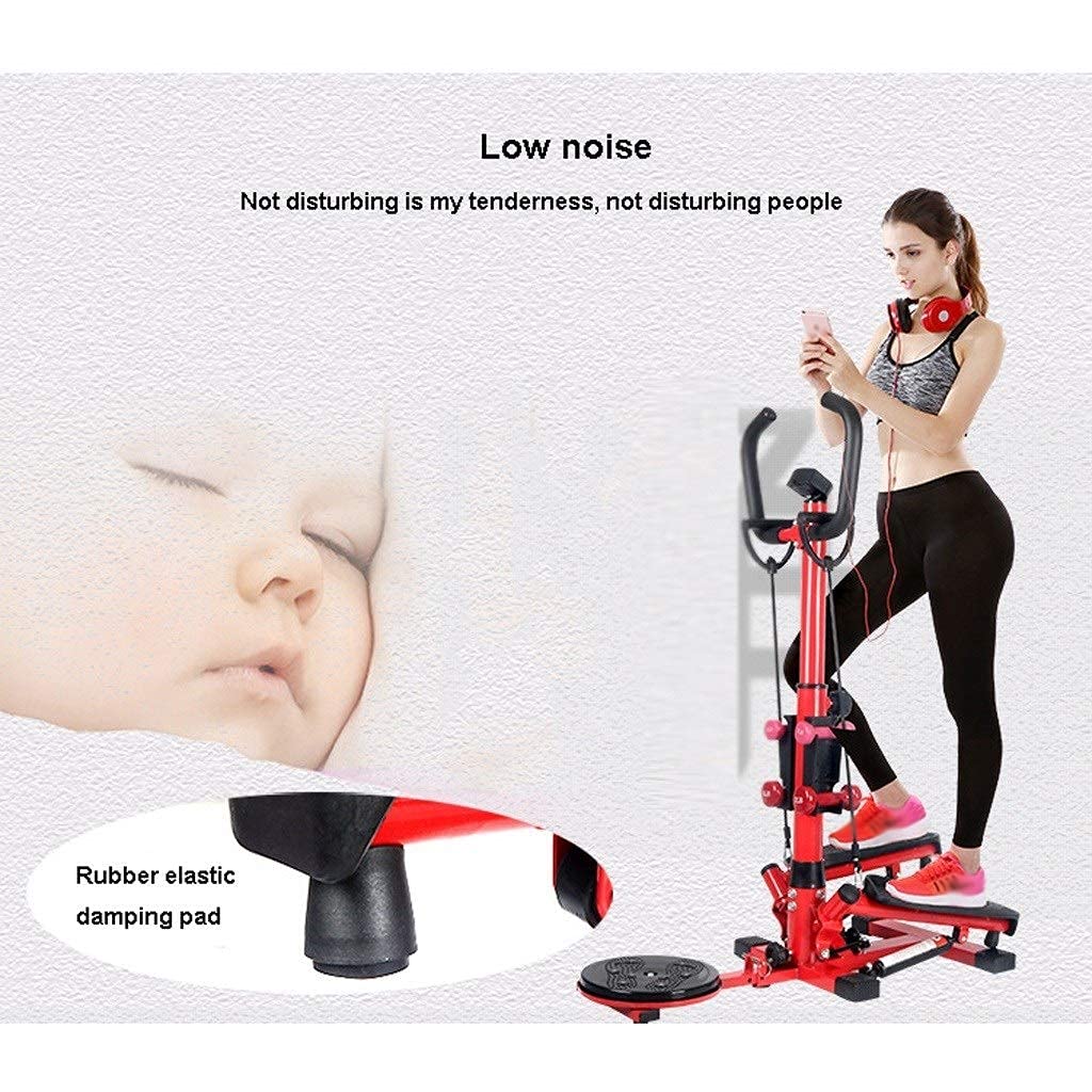Mini-Stepper Swing Stepper Mini Stepper with Handle Bar and Twist Machine Home Stair Step Machiner Multifunctional Fitne