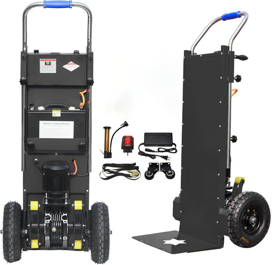 Electric Stair Climbing Dolly,1200lbs Max Load Capacity,1800W Electric Stair Climber, 2-Speed Folding Electric Stair Climbing Hand Truck, Electric Dolly for Stairs.