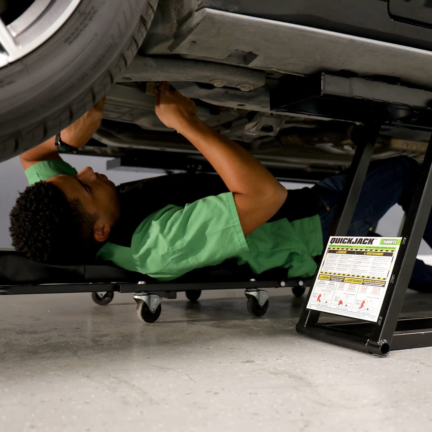 QuickJack 6000ELX Portable Car Lift – Designed for Electric Vehicles, 6,000-lbs. Capacity, 110V AC Power Unit, Super-Long Frames Perfect for Long Wheelbase Vehicles & EVs