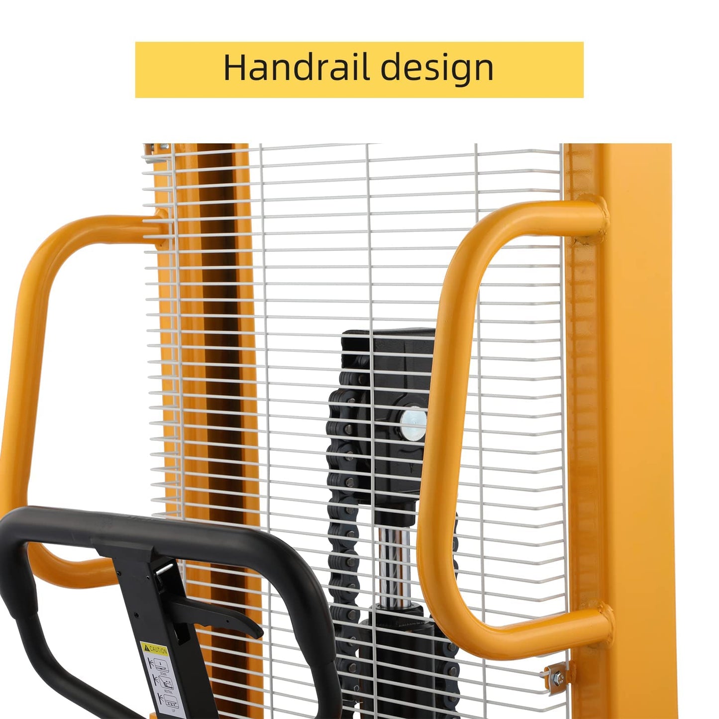 APOLLOLIFT 2 Pices Manual Stacker 1100lbs Capacity 63" Lift Height Pump Fixed Leg Lift Truck Pallet Stacker Suitable for Open Bottom Pallet