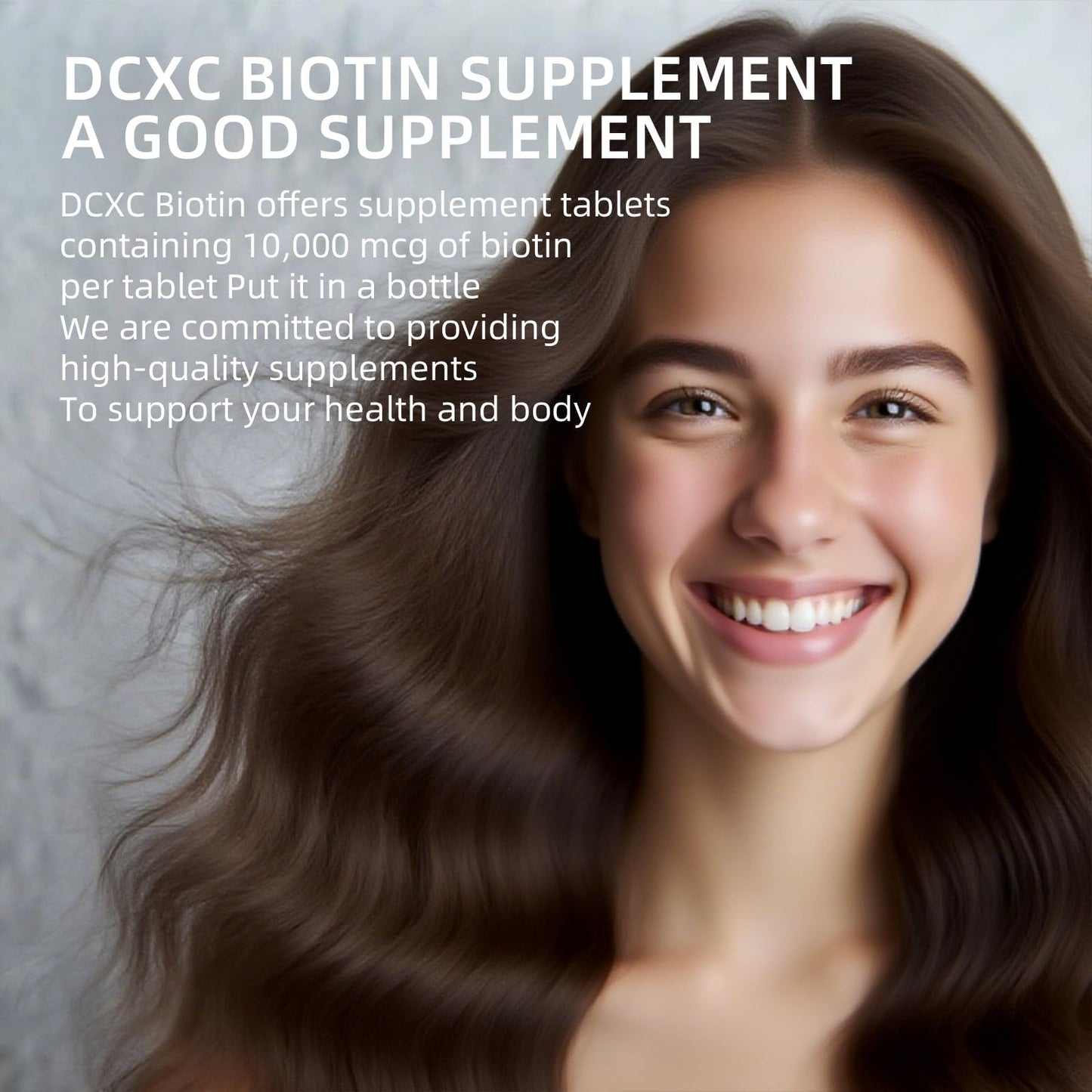 DCXC Biotin Collagen Supplement,Supports Healthy Hair, Skin and Nails, Biotin Collagen Peptide,60 Tablets, One Bottle