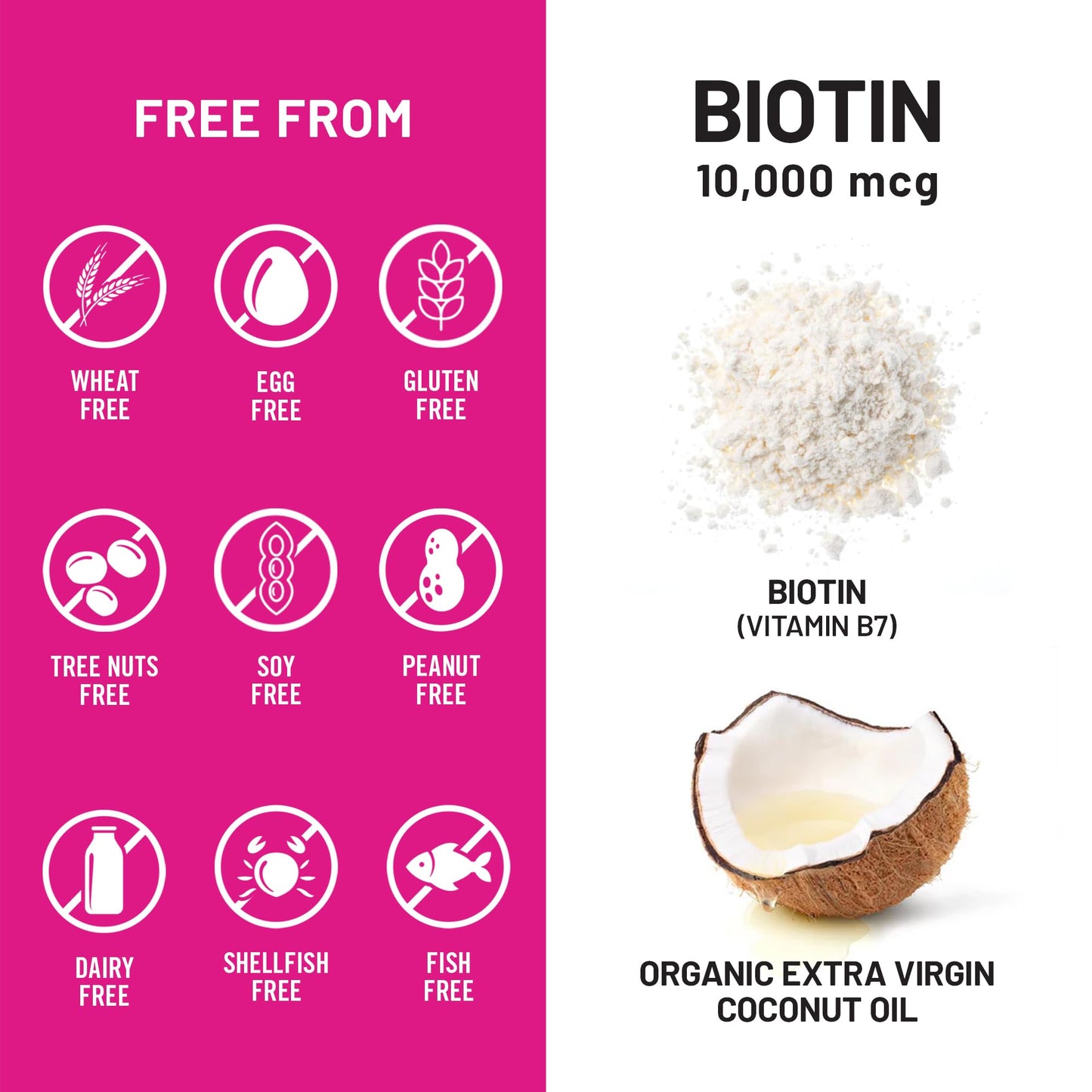 NatureWise High Potency Biotin 10,000 mcg Softgels - Biotin for Hair Growth Women & Men + Skin & Nails Support - Non-GMO, USA Manufactured - 120 Softgels[120-Day Supply]