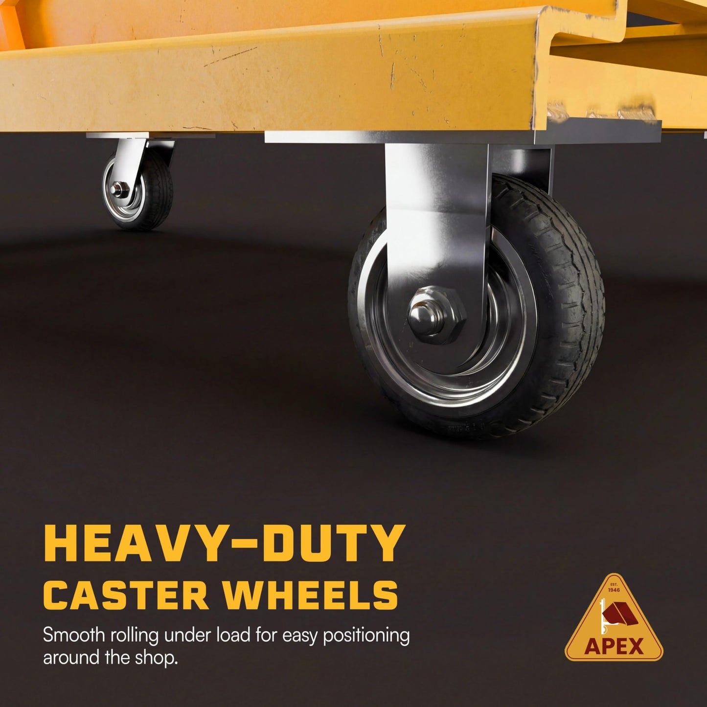 Apex Forklift Heavy Duty Self-Dumping Hopper w/Casters, 3/4 Cubic Yard, 6000 lb Capacity, Durable Steel, Made in The USA (3/4 Cubic Yard)